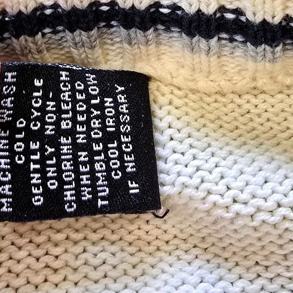Bill Blass Men's Size XL Argyle Sweater Cream Gray Navy‎ 100% Cotton Vintage